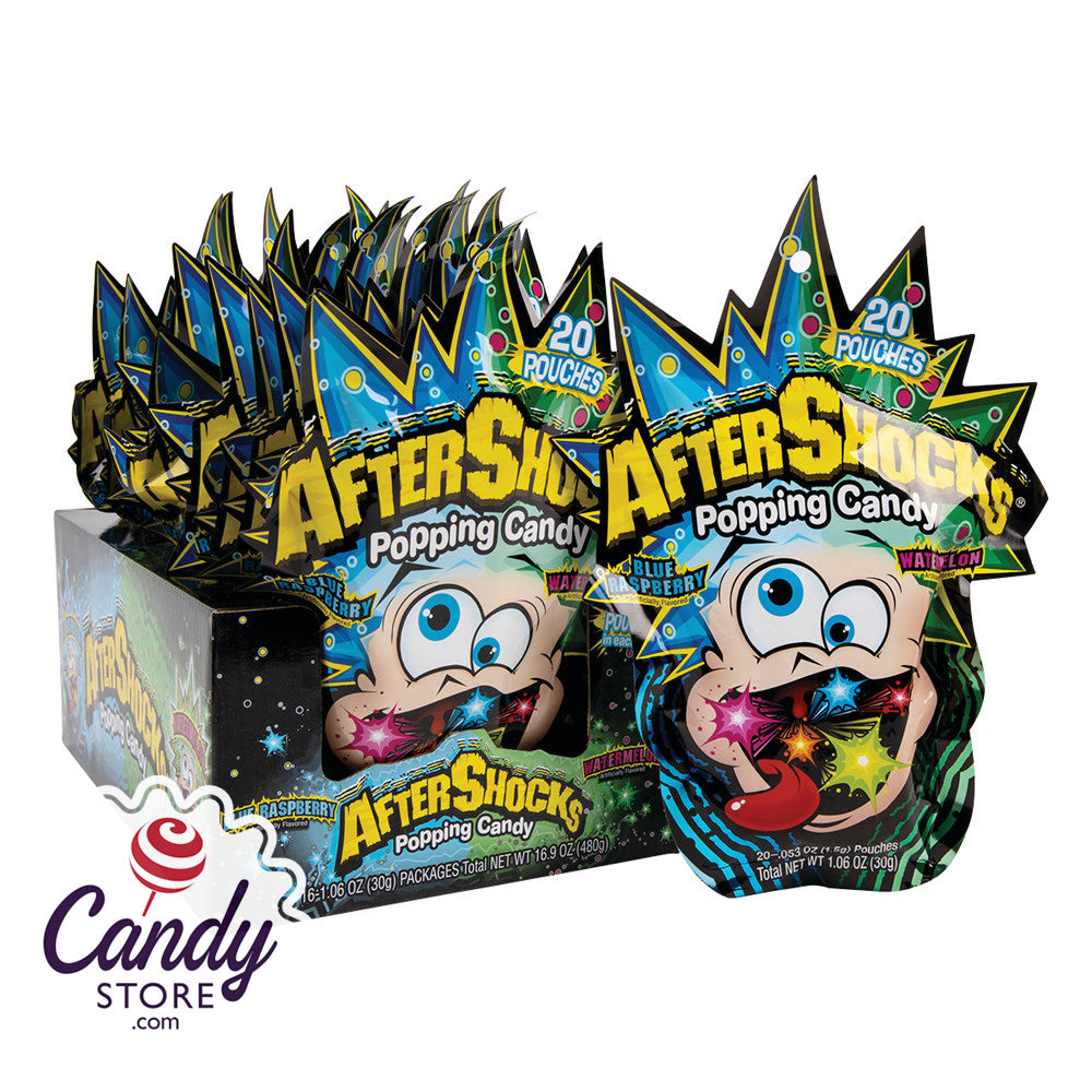 Aftershocks Raspberry & Watermelon Popping Candy - 16ct CandyStore.com