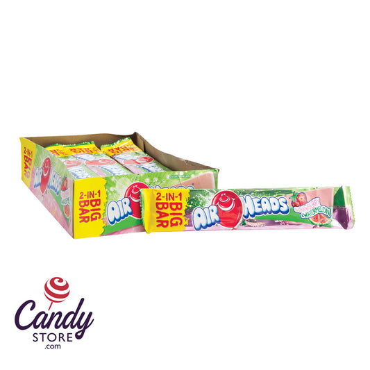 Airheads Big Bar 2 in 1 Strawberry and Watermelon - 24ct CandyStore.com