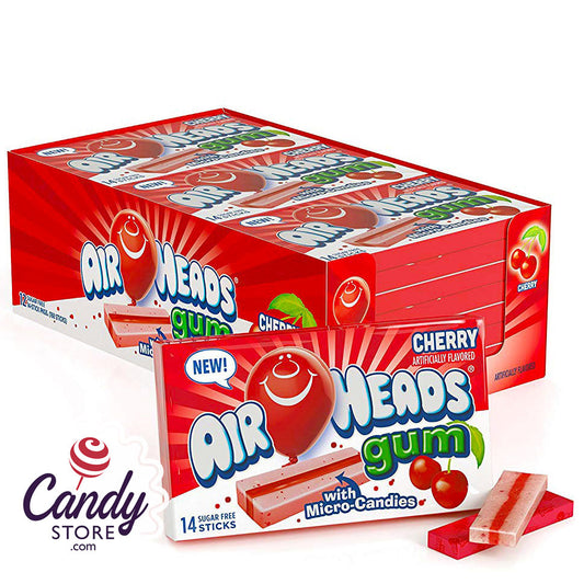 Airheads Cherry Gum 14 Piece - 12ct CandyStore.com