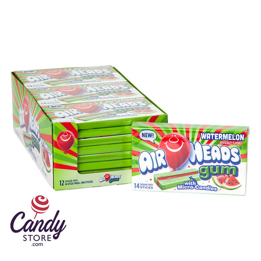 Airheads Watermelon Gum 14 Piece - 12ct CandyStore.com