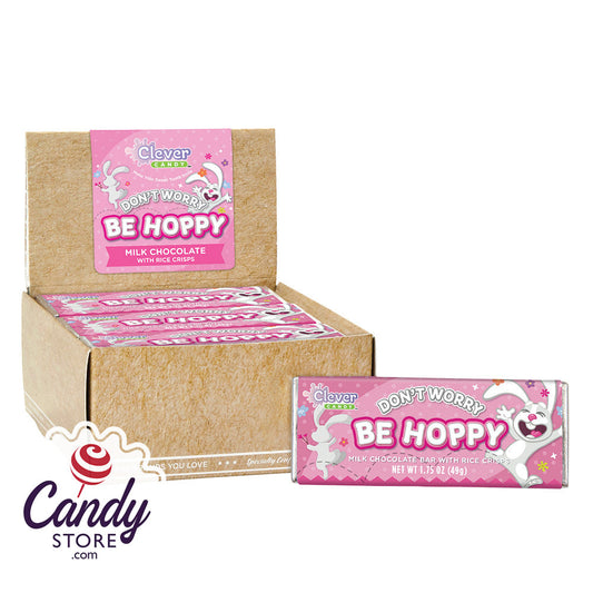 Bar Don't Worry Be Hoppy Milk Chocolate Bar w Rice Crisps - 21ct CandyStore.com