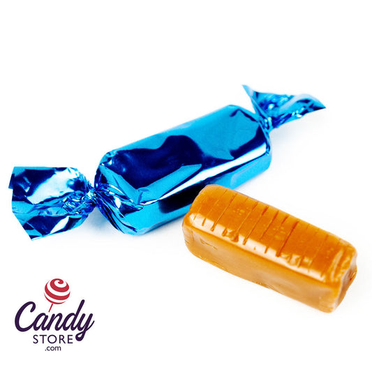 Blue Foil Caramels Candy - 2lb CandyStore.com