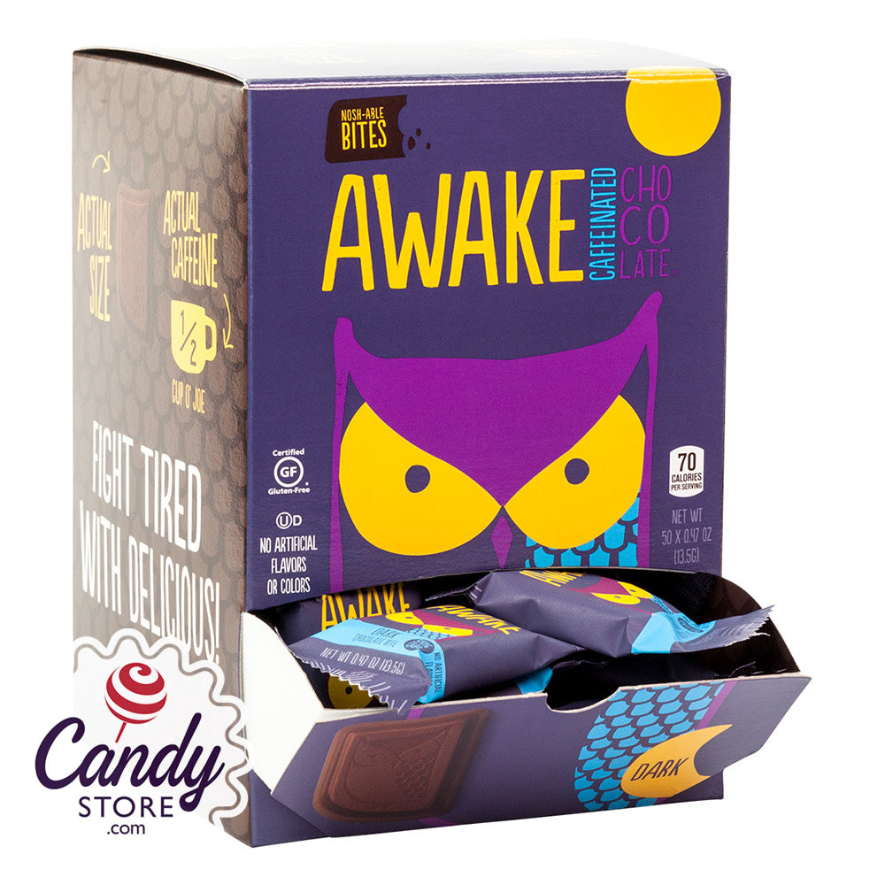 Caffeinated Awake Bites Dark Chocolate 50ct 5858