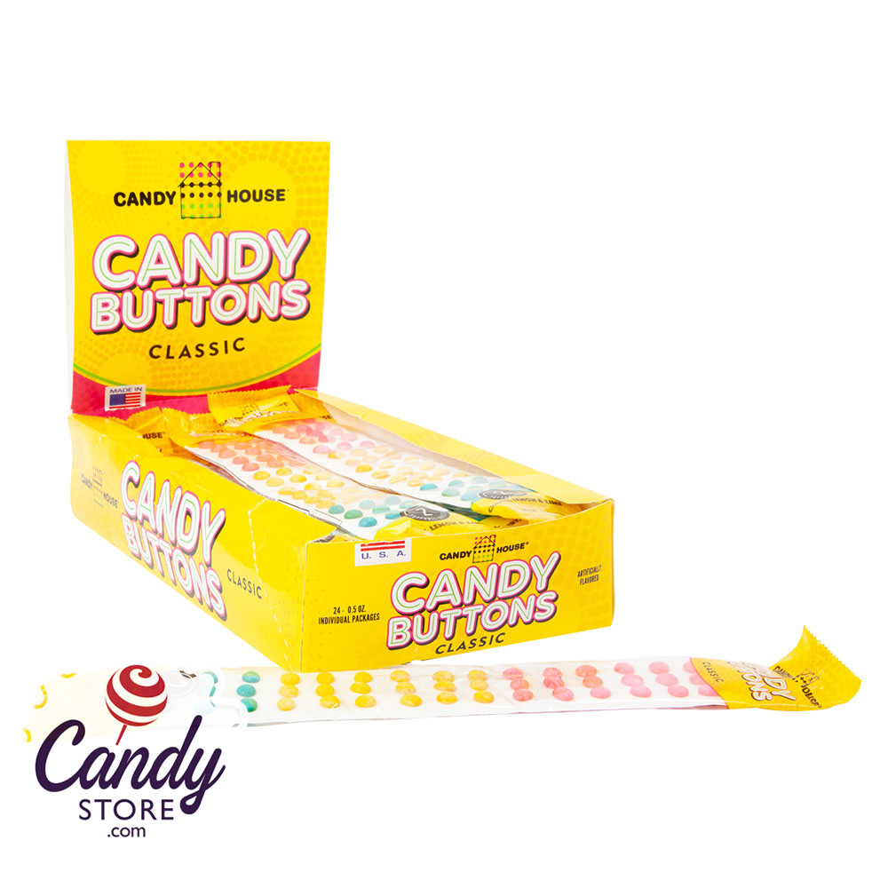 Necco Candy House Candy Buttons - 24 pack, 0.5 oz strips