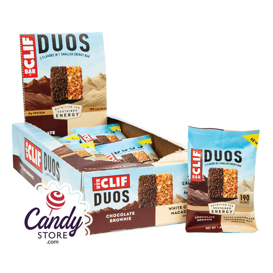 Clif Bar Duos Brownie & White Chocolate Macadamia Nut 1.66oz - 168ct CandyStore.com