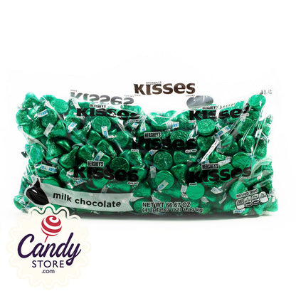 Dark Green Hershey Kisses - 4.17lb Bulk CandyStore.com