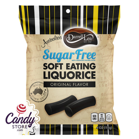 Darrell Lea Sugar Free Black Liquorice 4oz - 8ct CandyStore.com