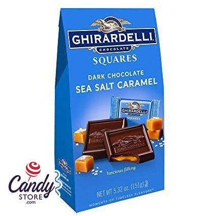 Ghirardelli Dark and Sea Salt Caramel Squares Bags - 6ct CandyStore.com