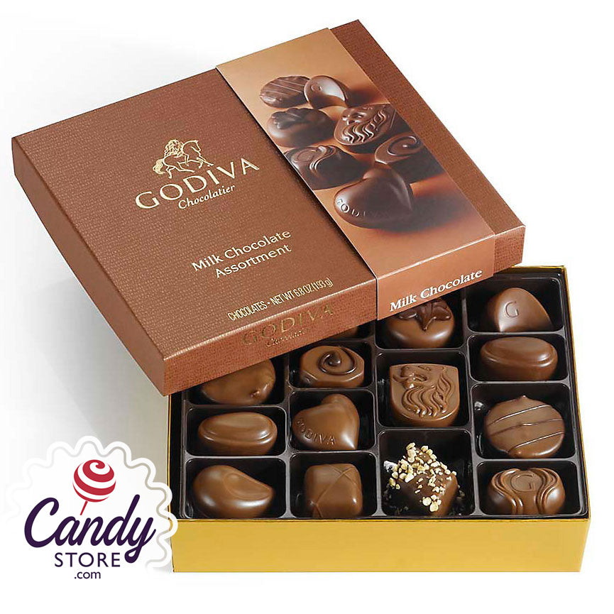 Godiva Milk Chocolate Gift Box 15-Piece - 12ct Boxes – CandyStore.com