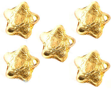 Gold Milk Chocolate Stars - 5lb CandyStore.com