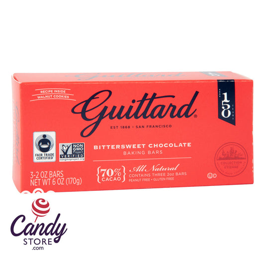 Guittard Bittersweet Chocolate Baking Bar 6oz Box - 12ct CandyStore.com