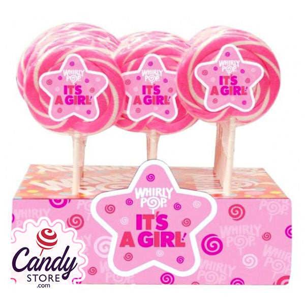 It's A Girl Whirly Pop 1.5oz - 24ct | CandyStore.com