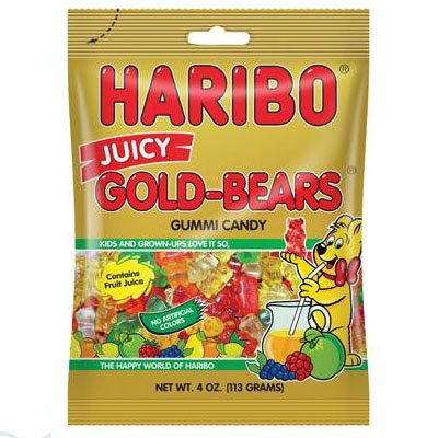 Haribo Gold Bears Peg Bags -12ct | CandyStore.com