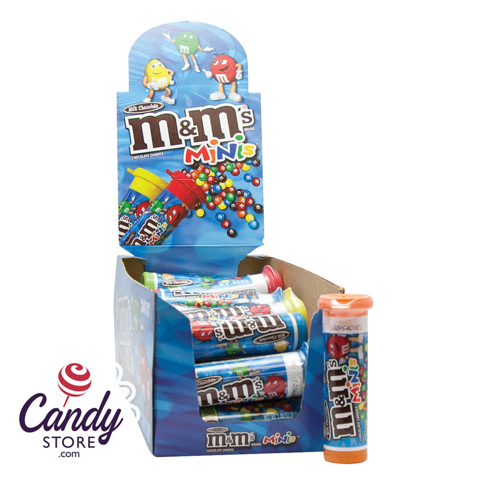  M&M'S Milk Chocolate MINIS Size Candy 1.77-Ounce Tube 24-Count  : Grocery & Gourmet Food