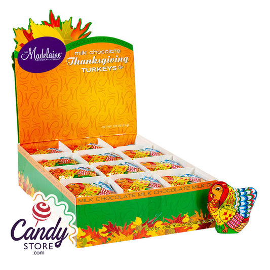 Madelaine Milk Chocolate Foiled Turkey Flat 0.375oz - 60ct CandyStore.com