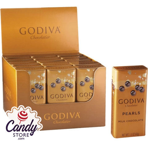 Milk Chocolate Godiva Pearls - 18ct Tins | CandyStore.com