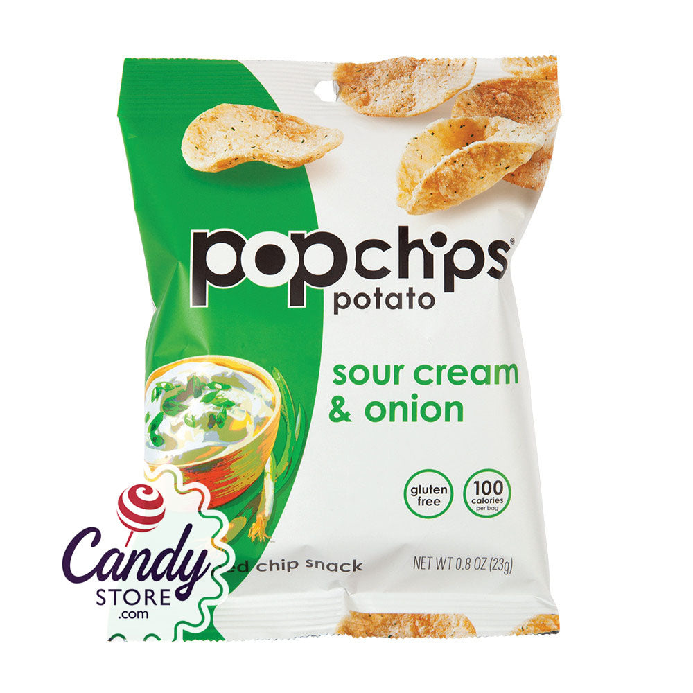 Popchips Sour Cream & Onion 0.8oz Pouch 24ct 