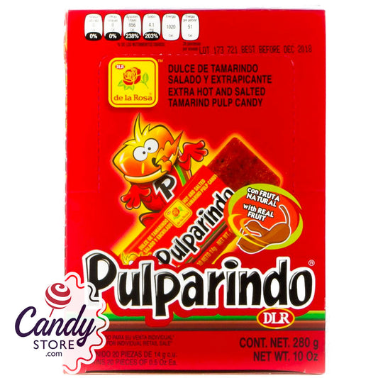 Pulparindo Extra Spicy .49oz Bars - 20ct CandyStore.com