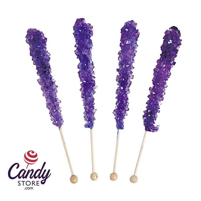 Purple Rock Candy Crystal Sticks - 36ct Jar CandyStore.com