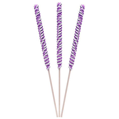 Purple Tremendously Tall Tesla Twist Pops - Grape 12pc Box CandyStore.com