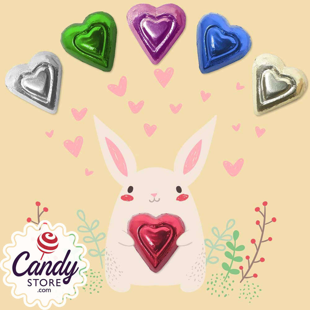 Rainbow Milk Chocolate Hearts - 5lb CandyStore.com