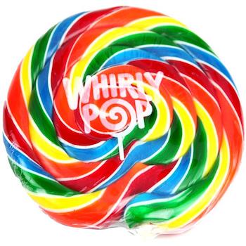 Rainbow Whirly Pops 6.5-inch - 18ct CandyStore.com