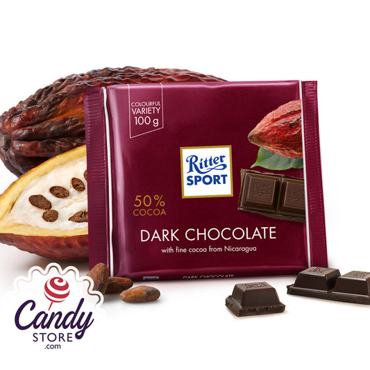 Ritter Sport Dark Chocolate 50% - 12ct CandyStore.com