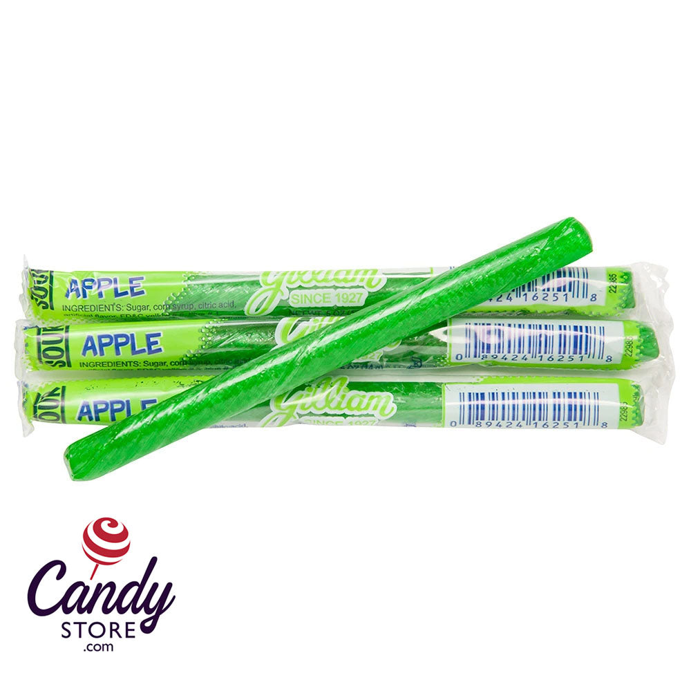 Sour Apple Candy Sticks - 80ct CandyStore.com