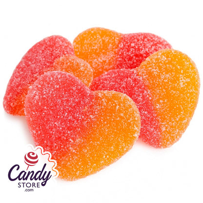 Sour Gummi Peach Hearts - 6.6lb CandyStore.com