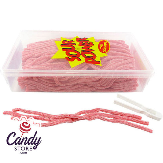 Sour Power Straws Pink Lemonade Tub - 200ct CandyStore.com