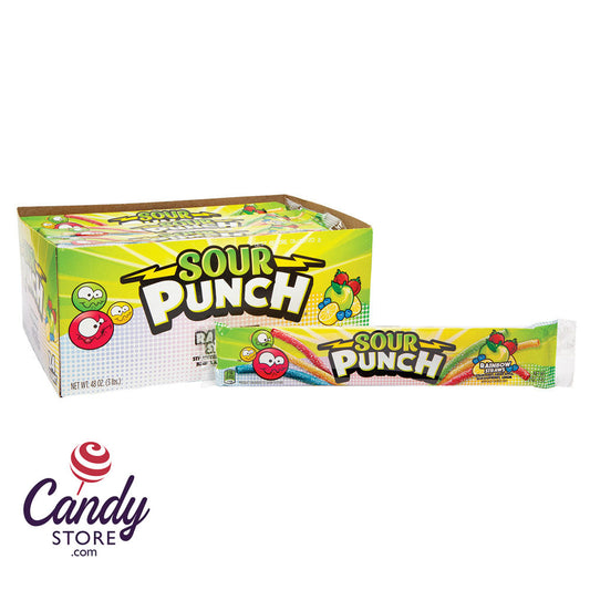 Sour Punch Rainbow Straws 2oz - 24ct CandyStore.com