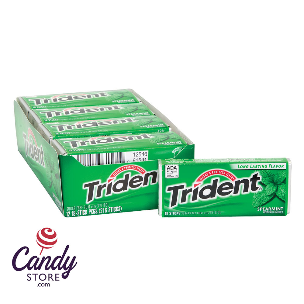 12 GOMME DA MASTICARE ORAL B TRIDENT SPEARMINT PACCHETTI DA 17 GR :  : Alimentari e cura della casa