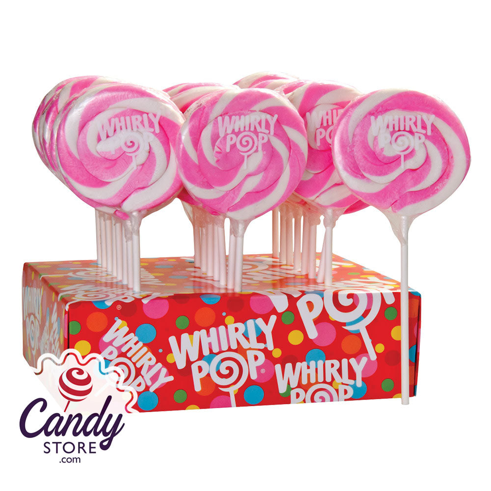 Whirly Pop Bubble Gum Light Pink And White 1.5oz 24ct - CandyStore.com