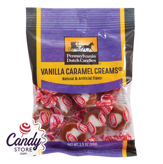 Goetze's Caramel Creams Candy Peg Bags - 12ct Clear Window