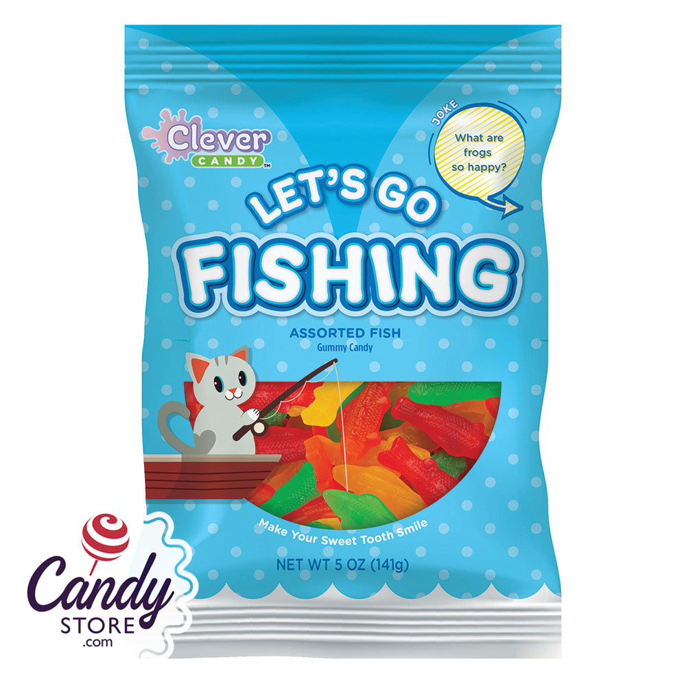 Gummy Fish Candy Assorted Lets Go Fishing - 12ct