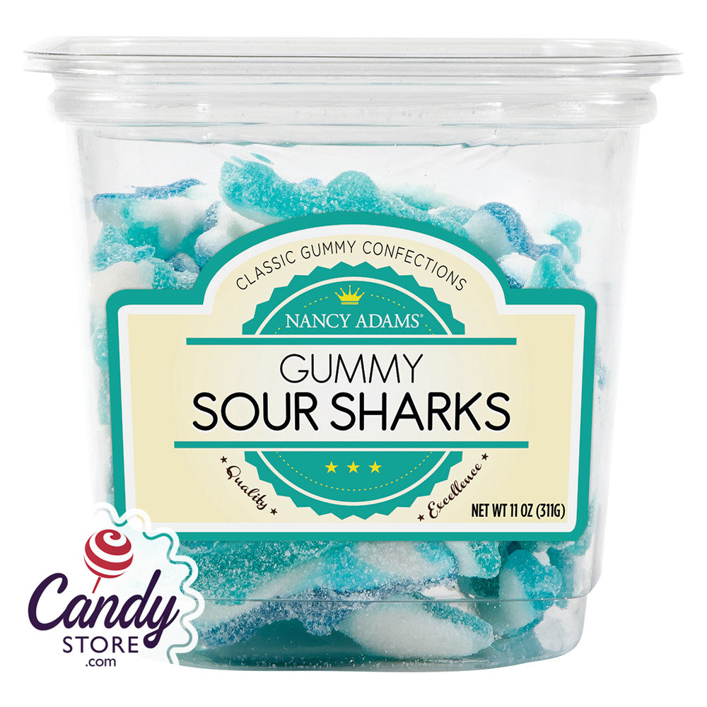 Gummy Sour Sharks Blue 12ct Tubs 9080