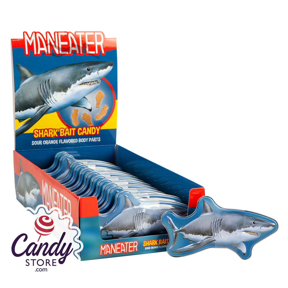 Maneater Shark Bait Candy Body Parts 12ct Shark Tins 