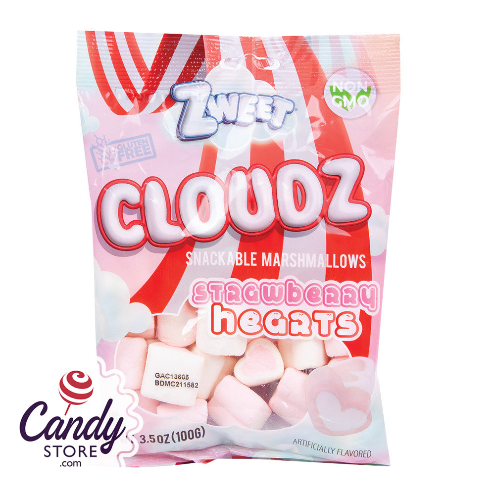 Strawberry hearts-sweets in 855g-addictive strawberry-flavored heart-shaped  marshmallows case and with crispy coverage that will seduce you from the  first bite