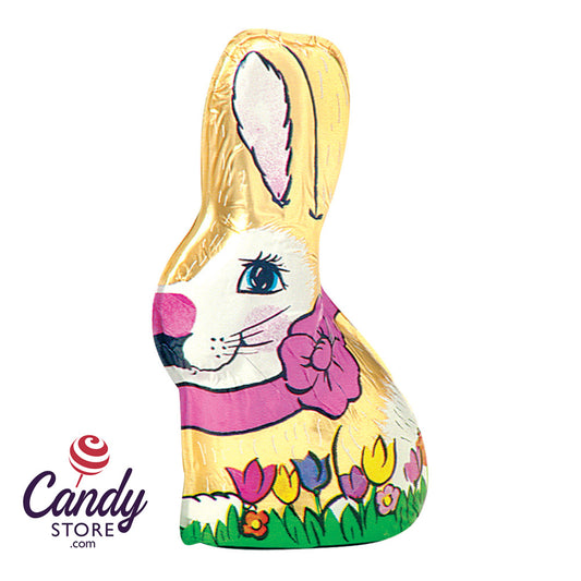 Milk Chocolate Foiled Semi Sold Rabbit Madelaine - 48ct