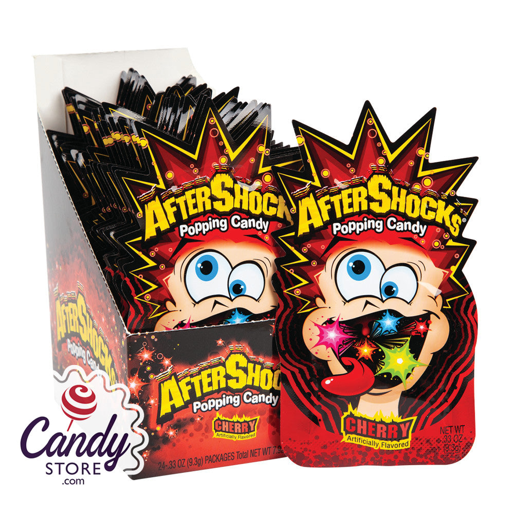 Mini Aftershocks Cherry Popping Candy 24ct - CandyStore.com