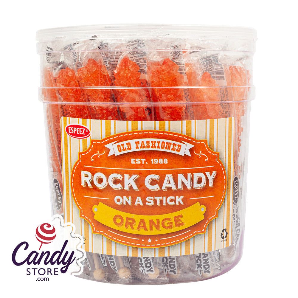 Orange Rock Candy Crystal Sticks 36ct Jar 3939