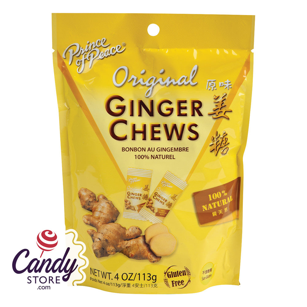 Original Ginger Prince Of Peace Chews 12ct Pouches 6443