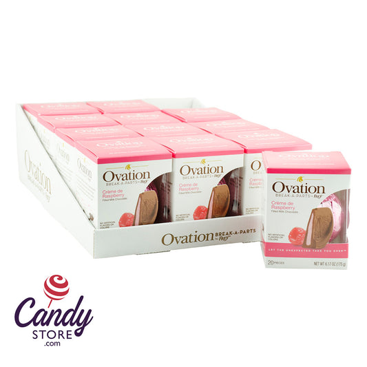 Ovation Raspberry Milk Chocolate Break Apart By Frey - 12ct Boxes