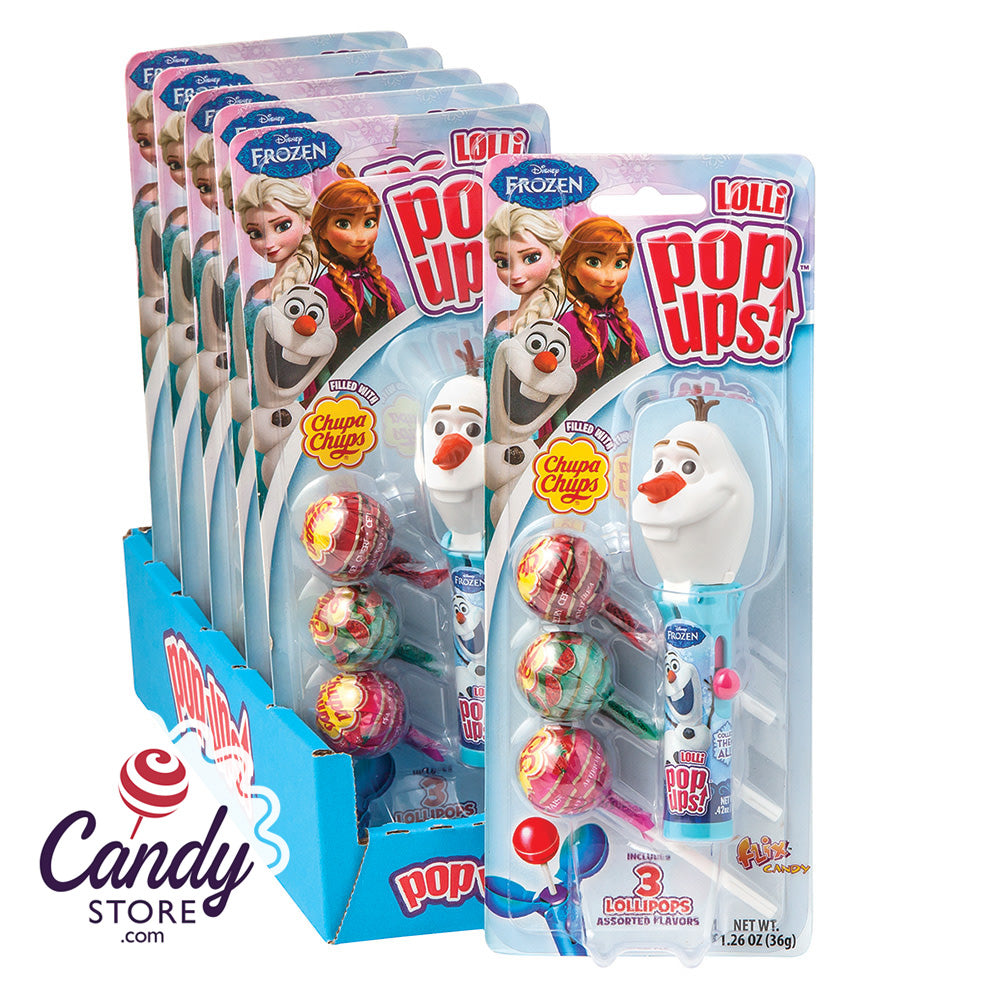 weer passagier duizelig Pop Ups Frozen Olaf Lollipop 6ct - CandyStore.com
