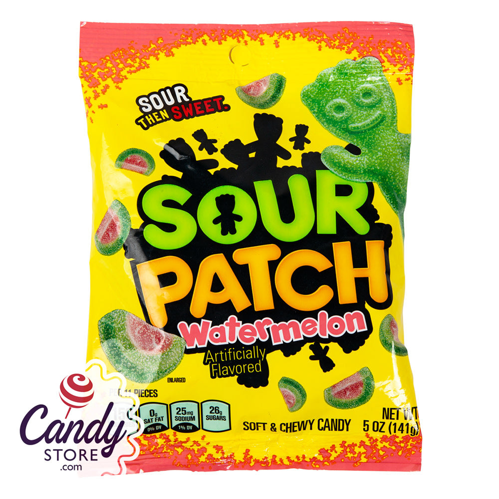 Watermelon Sour Patch Candy 12ct Peg Bags - CandyStore.com