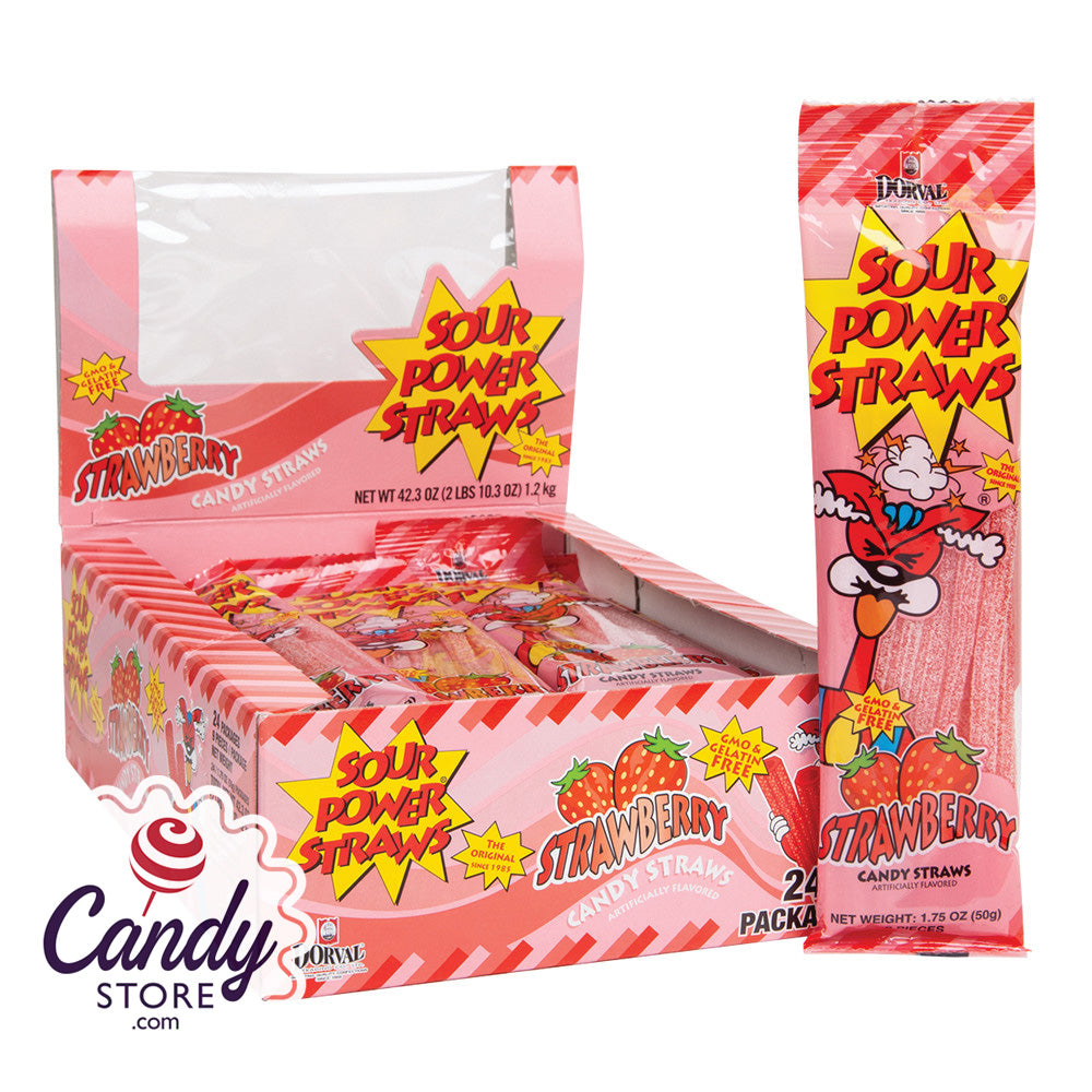 Sour Power Straws Strawberry  Candy Funhouse – Candy Funhouse US