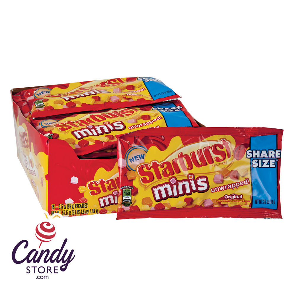 Starburst Minis Unwrapped Candies - 15ct Share Size Bags