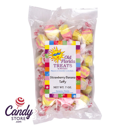 Strawberry Banana Old Florida Treats Taffy - 12ct Bags