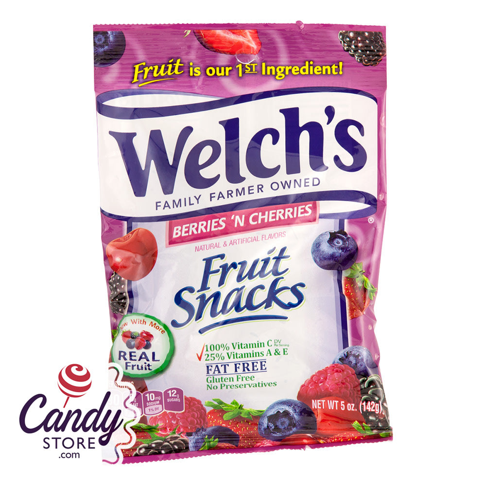 Welch S Berries And Cherries Fruit Snacks 12ct Peg Bags