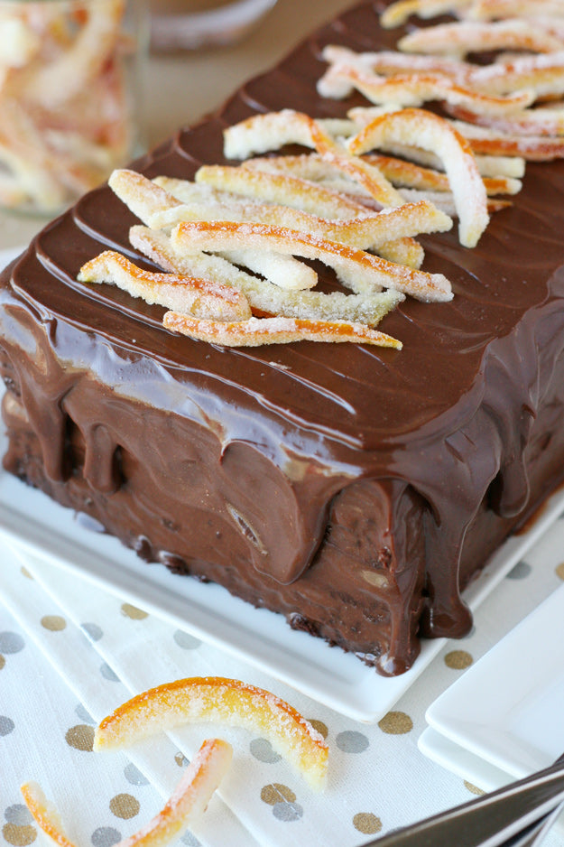 Chocolate orange cake recipe candied oranges